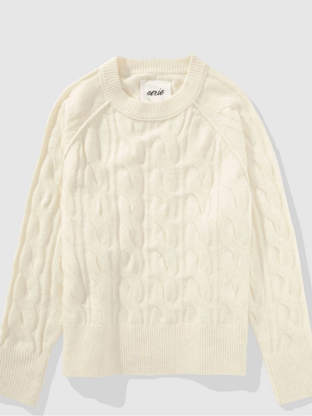 Aerie Unreal Cream Sweater